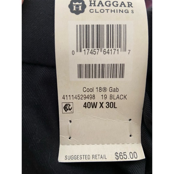Haggar Men's Cool Right 18 Performance Pants - Size 40x30 * M310 - Picture 8 of 9